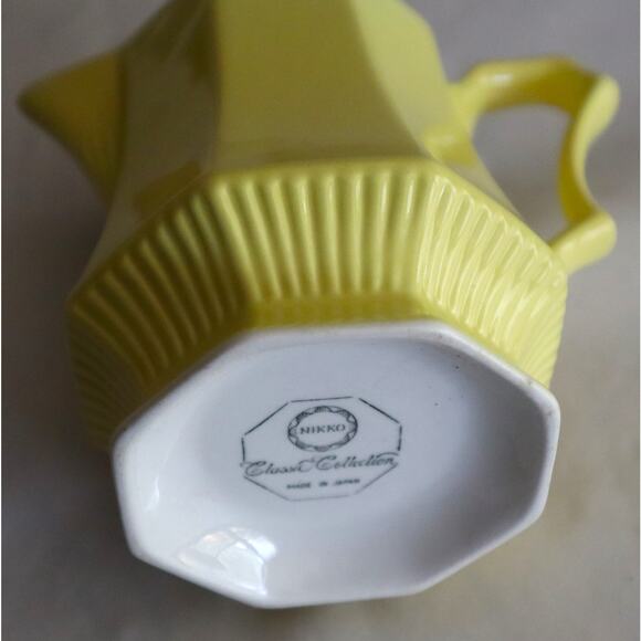 Vintage Yellow NIKKO Creamer Octagonal Classic Collection Mid Century Modern - Picture 4 of 8
